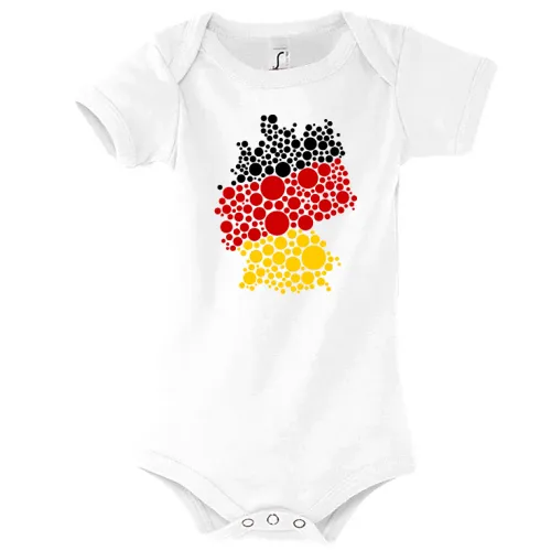 Deutschland schwarz rot gold in Kreisen Body Kinder Bambino