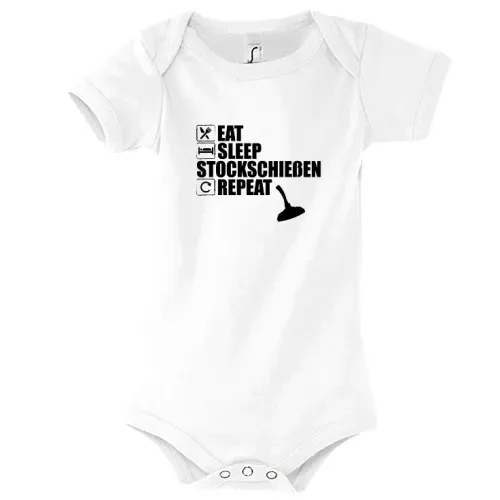 Eisstockschießen Eat Sleep Stockschießen Repeat Body Kinder Bambino