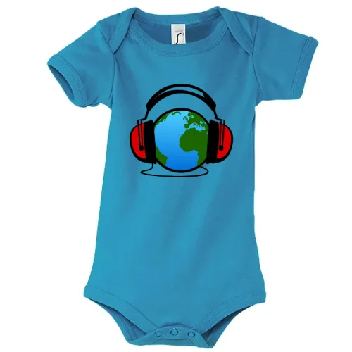 Erde hört Kopfhörer Body Kinder Bambino