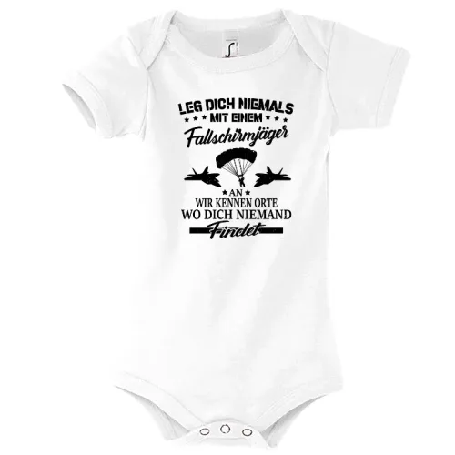 Fallschirmjäger Orte Spruch - BW Falli Geschenk Body Kinder Bambino