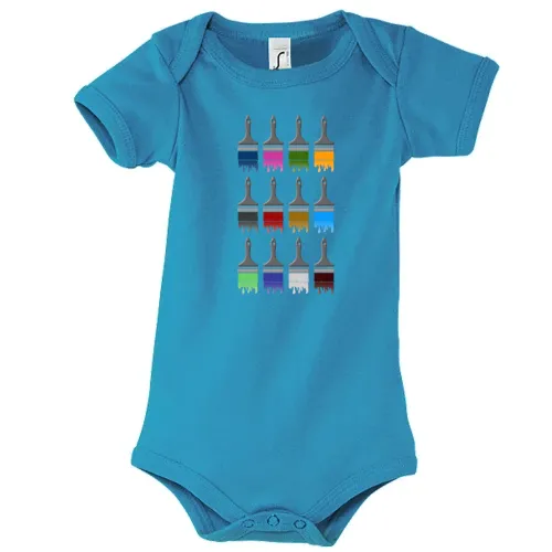 farbige Pinsel Body Kinder Bambino