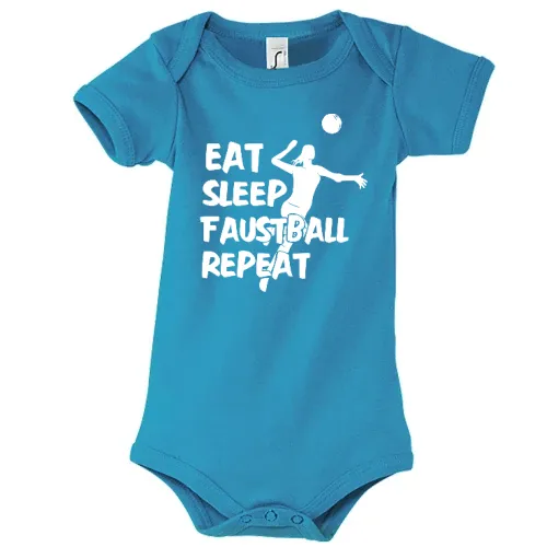 Faustballerin Eat Sleep Faustball Repeat Motiv Body Kinder Bambino