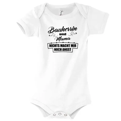 Hausbau Bauherrin Mama Eigenheim Häuslebauer Motiv Body Kinder Bambino