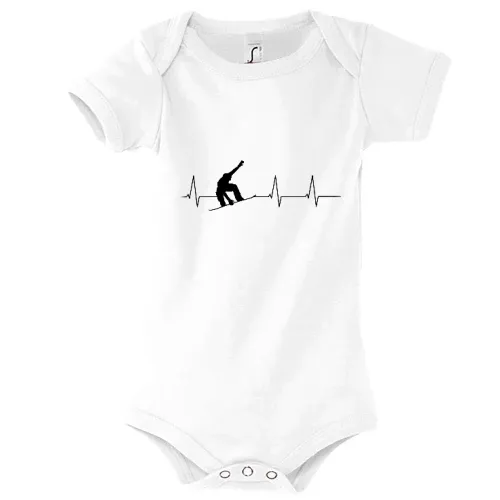 Herzschlag Snowboarder Kinder Body