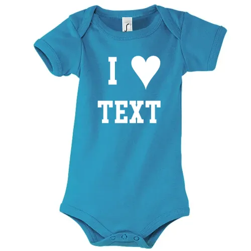 I Love dein Text Body Kinder Bambino