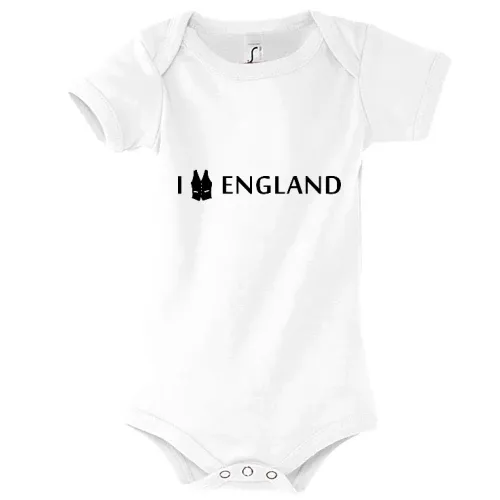 I Love Waistcoat England Body Kinder Bambino