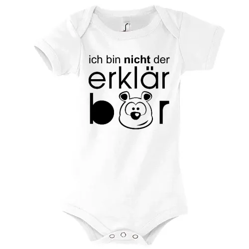 Ich bin nicht der Erklärbär Body Kinder Bambino