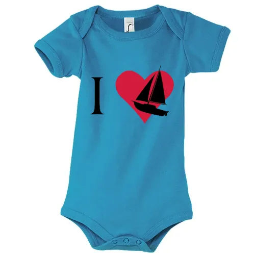Ich liebe Segelboot Kinder Body Ich liebe Segelboot Body