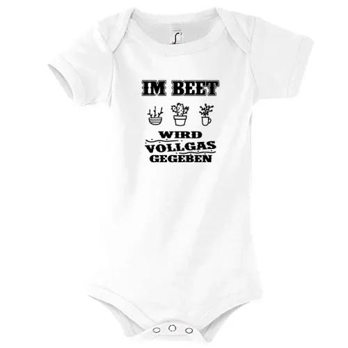 Im Beet Wird Vollgas Gegeben Garten Gärtner Spruch Body Kinder Bambino
