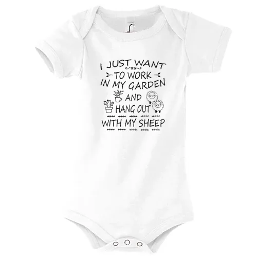 In My Garden With My Sheep Gärtner Schäfer Garten Body Kinder Bambino