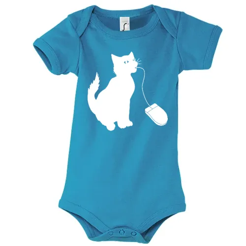 Katze isst PC Maus Kinder Body