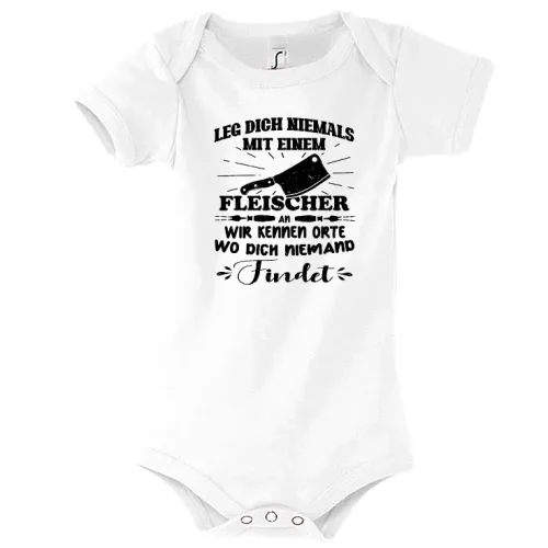 Leg dich niemals mit einem Fleischer an Body Kinder Bambino