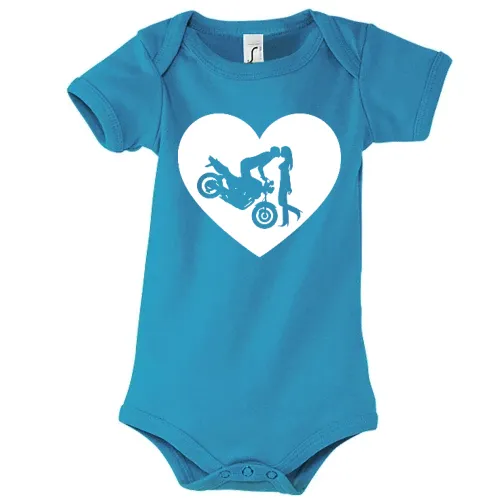 Motorradkuß Naked Bike Herz Kinder Body Motorradkuß Naked Bike Herz Body