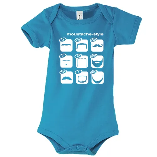 Moustache Weltweit Style Body Kinder Bambino