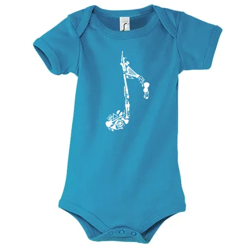 Note aus Musikinstrumenten Kinder Body