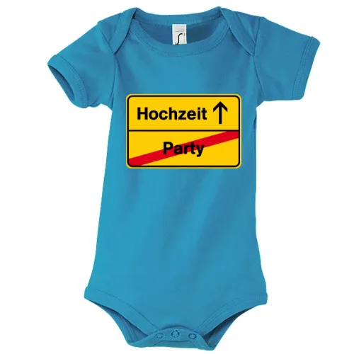Ortsausgangsschild Hochzeit Party Body