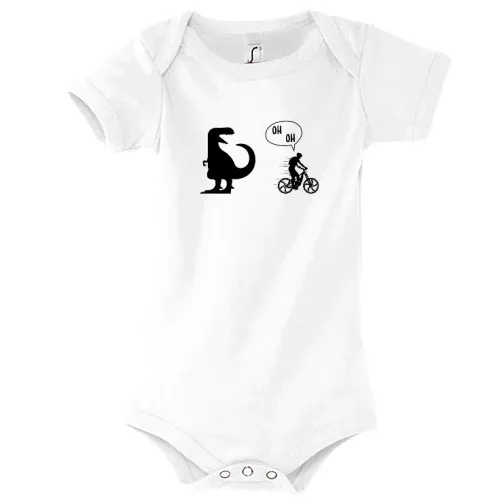 Radfahrer Dino TRex Motivation Mountainbiker Body Kinder Bambino
