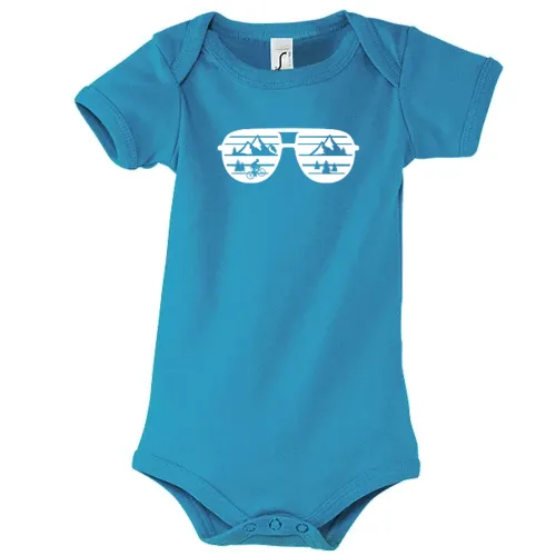 Radfahrer Mountainbiker Sonnenbrille Landschaft Body Kinder Bambino
