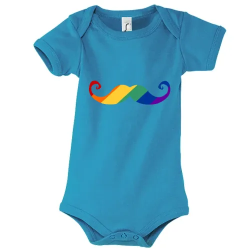 Regenbogen Moustache Body Kinder Bambino