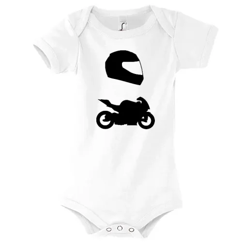 Rennmotorrad mit Helm Body