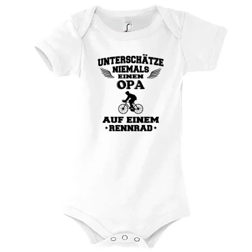 Rennrad Opa Radfahrer Rente Großvater Geschenkidee Body Kinder Bambino