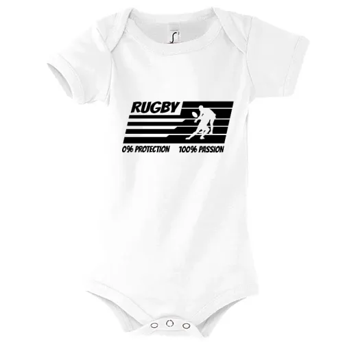 Rugby Zero Protection Much Passion Sportler Spruch Body Kinder Bambino