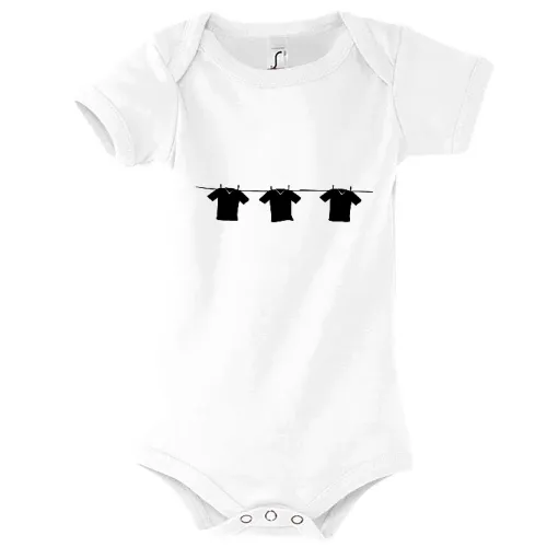 Shirts auf der Wäscheleine Body Kinder Bambino
