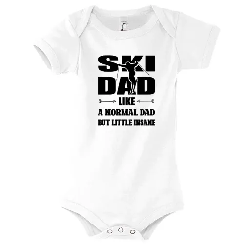 Ski Dad Little Insane Skifahrer Skifahren Body Kinder Bambino