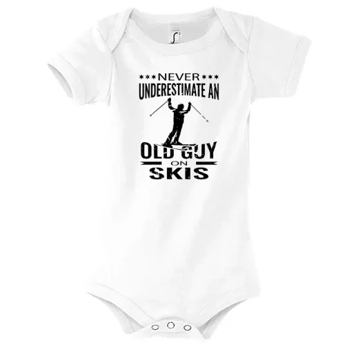 Ski Opa Skifahrer Spruch Skifahren Old Guy Body Kinder Bambino