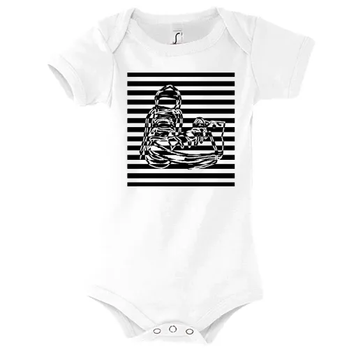 Sneaker gestreift Body Kinder Bambino