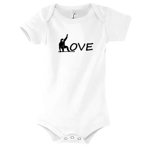 Snowboard Snowboarder Love Liebe Herz Body Kinder Bambino