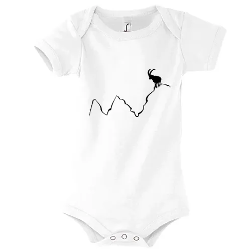 Steinbock auf Bergspitze Kinder Body