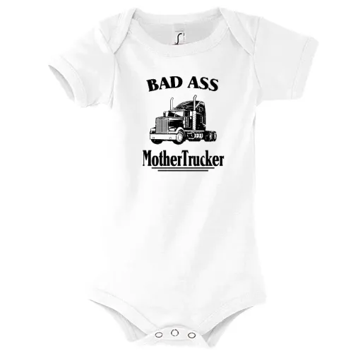 Truck Fahrer LKW Bad Ass Mother Trucker Spruch Body Kinder Bambino