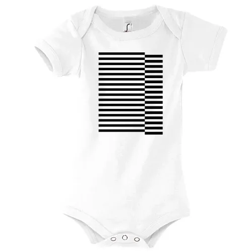 versetzte Streifen Kinder Body versetzte Streifen Body