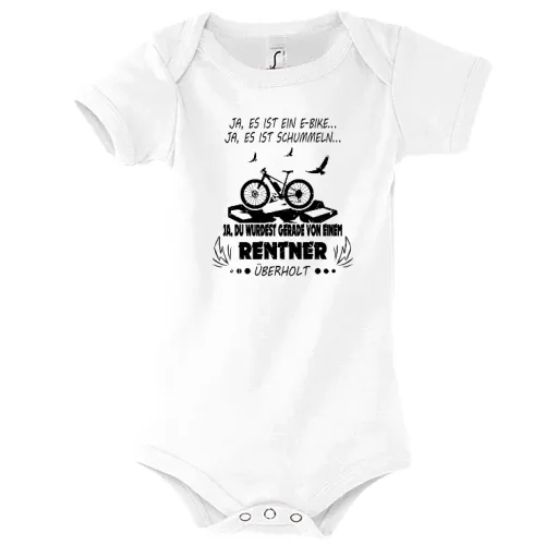 Von Ebike Rentner überholt - Fahrrad Rente Spruch Body Kinder Bambino