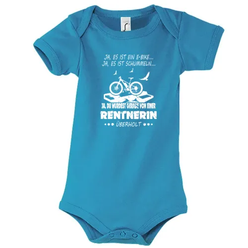 Von Ebike Rentnerin überholt Fahrrad Rente Spruch Kinder Body