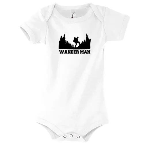 Wandern Wander Man Hiking Wanderer Herren Geschenk Body Kinder Bambino
