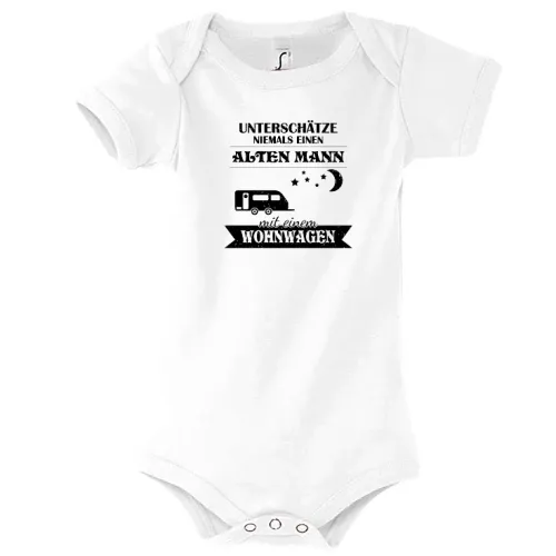 Wohnwagen Camping Rentner Camper Alter Mann Spruch Body Kinder Bambino