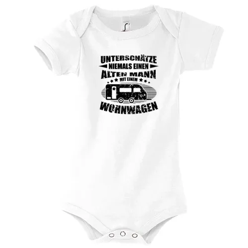 Wohnwagen Camping Rentner Camper Alter Mann Spruch Body Kinder Bambino