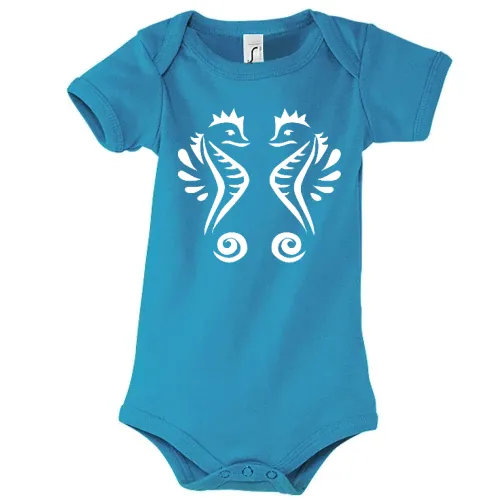 Zwei Seepferdchen Body Kinder Bambino