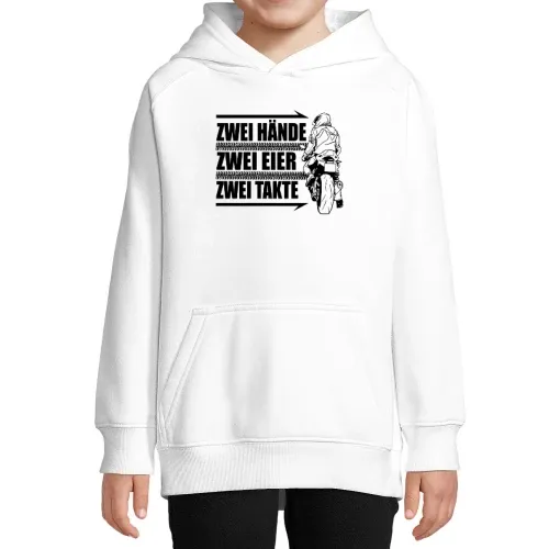 125er Rennmaschine Zwei Hände Zwei Eier Zwei Takte Hoodie