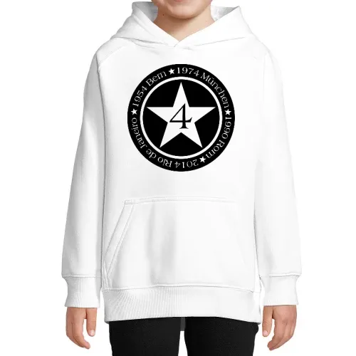 4 Sterne Weltmeister Deutschland Kinder Hoodie