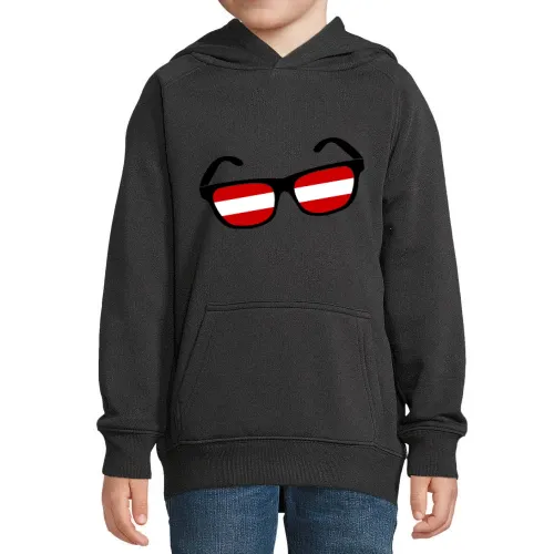 Österreich Brille Hoodie Kinder Stellar