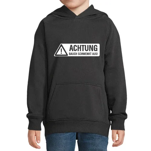 Achtung Bauch schwenkt aus! Kinder Hoodie