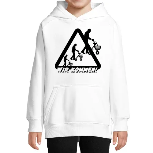Achtung Rollatoren Wir kommen Hoodie Kinder Stellar