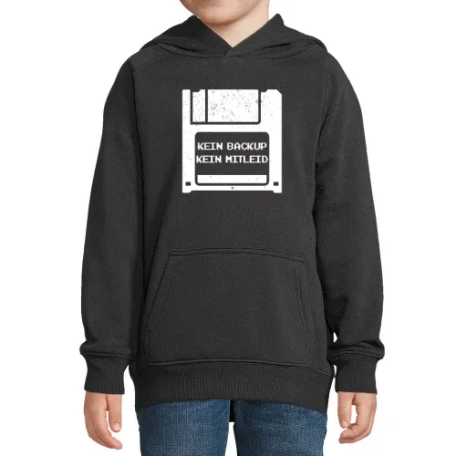 Admin Informatiker Backup Spruch Floppy Disk Motiv Hoodie Kinder Stellar
