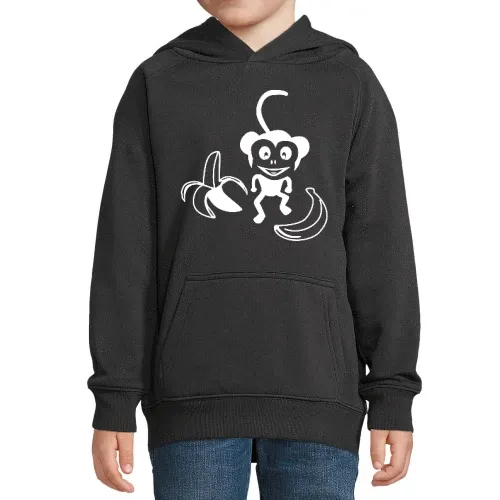 Affe mit Bananen Hoodie Kinder Stellar