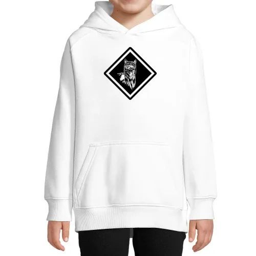 Alpaka Symbol Schild Warnschild Bild Kinder Hoodie