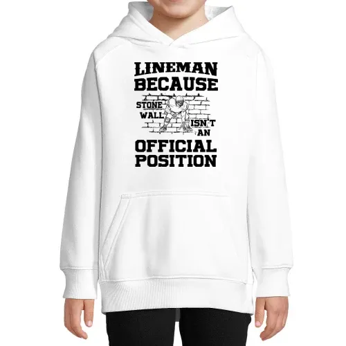 American Football Stein Mauer Lineman Position Hoodie Kinder Stellar