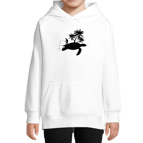 Angler Angeln Schildkröte Insel Fishing Geschenk Hoodie Kinder Stellar